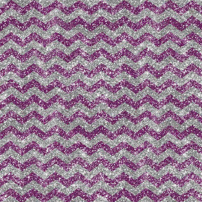 Glittery purple and white chevron pattern
