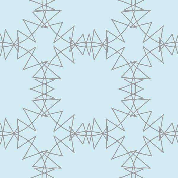 Abstract geometric pattern resembling star connections on a pale blue background