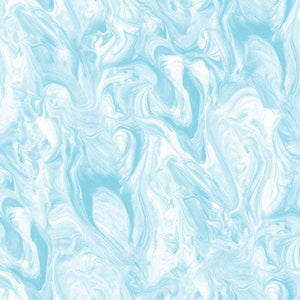 Abstract light blue and white marbled pattern