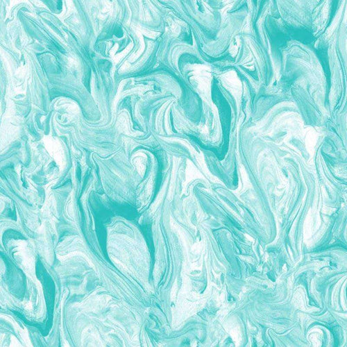 Abstract aqua and white swirling pattern