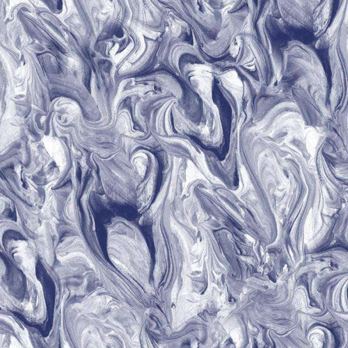 Abstract swirled marbling pattern in shades of blue and white