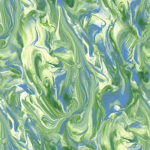 Abstract green and blue marble pattern