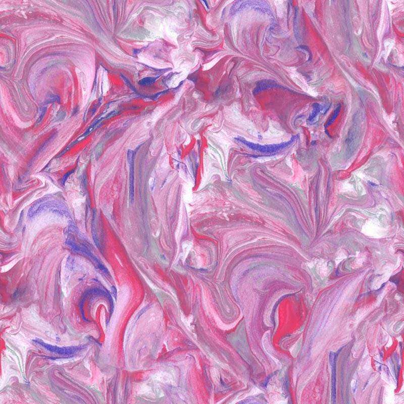 Abstract marbled pattern with swirling pink and purple hues