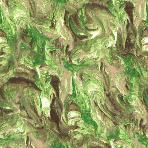 Abstract marbled pattern in shades of green