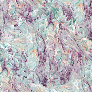 Marbled pattern with intertwining lavender and mint