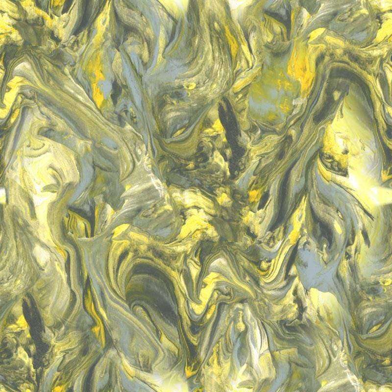 Abstract marbled pattern in yellow and gray
