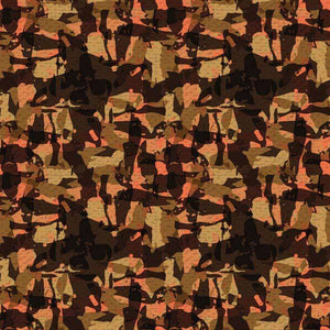 Abstract camo pattern with hidden cat silhouettes