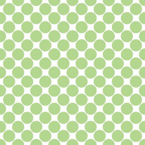 Seamless polka dot pattern in varying shades of green