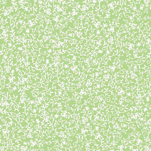 Seamless floral vine pattern on a pastel green background