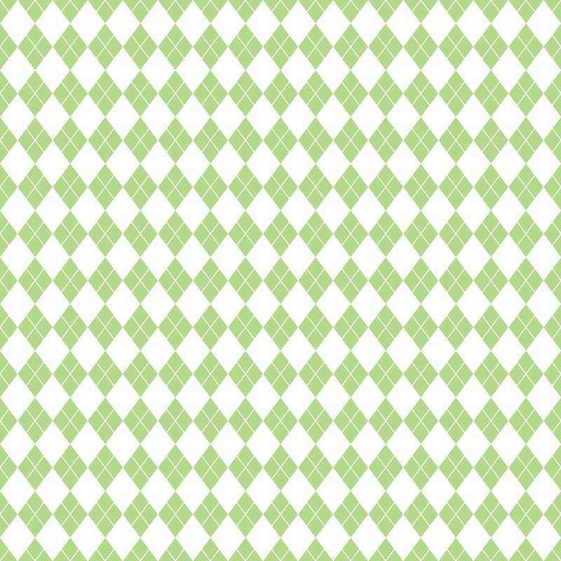 Argyle pattern in pastel green shades