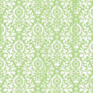 Elegant green and white damask pattern