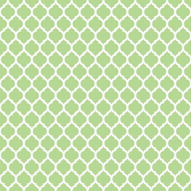 Geometric Moroccan pattern in mint and off-white colors