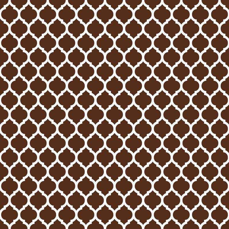 Elegant brown and white arabesque pattern