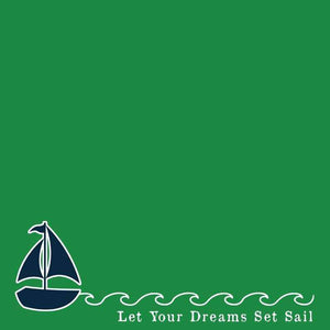 A sailboat on the sea with inspirational text