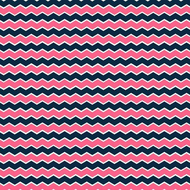 Chevron zigzag pattern in coral, navy blue, and white