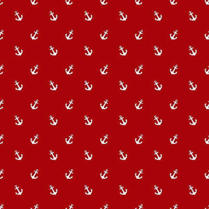 Red background with white anchors pattern