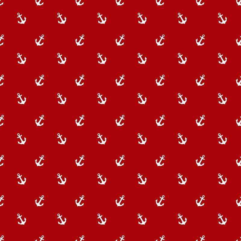 Red background with white anchors pattern