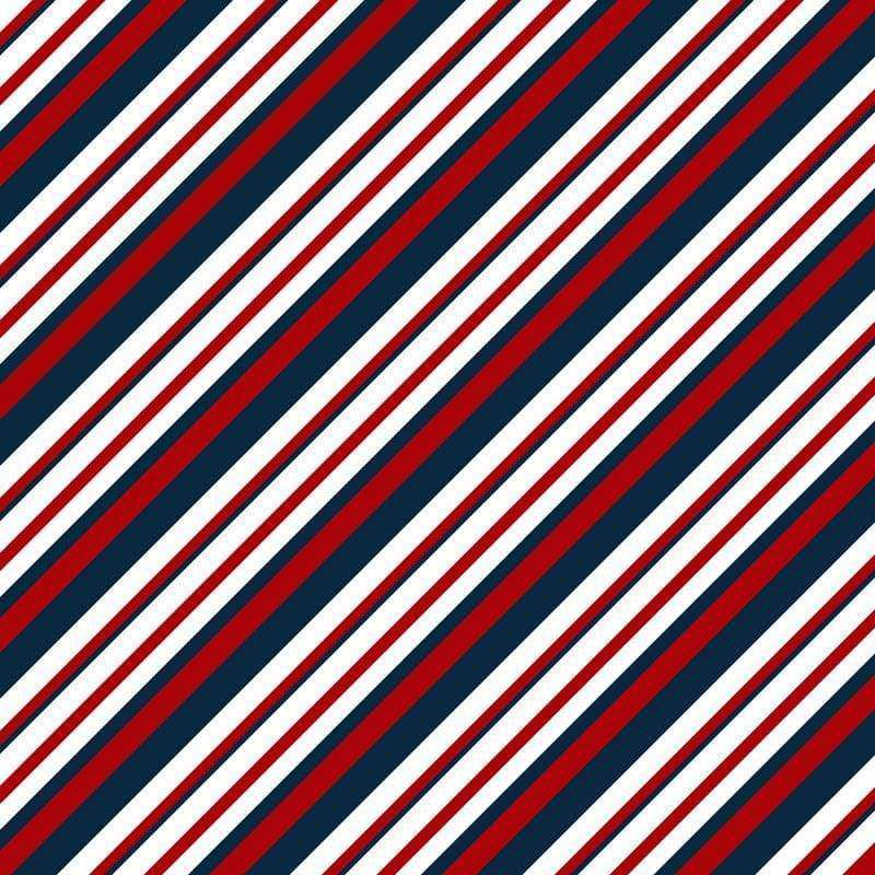 Diagonal red, white, and navy blue striped pattern
