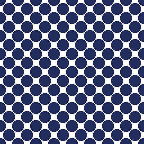 Navy blue polka dots on white background pattern