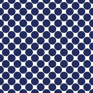 Navy blue polka dots on white background pattern