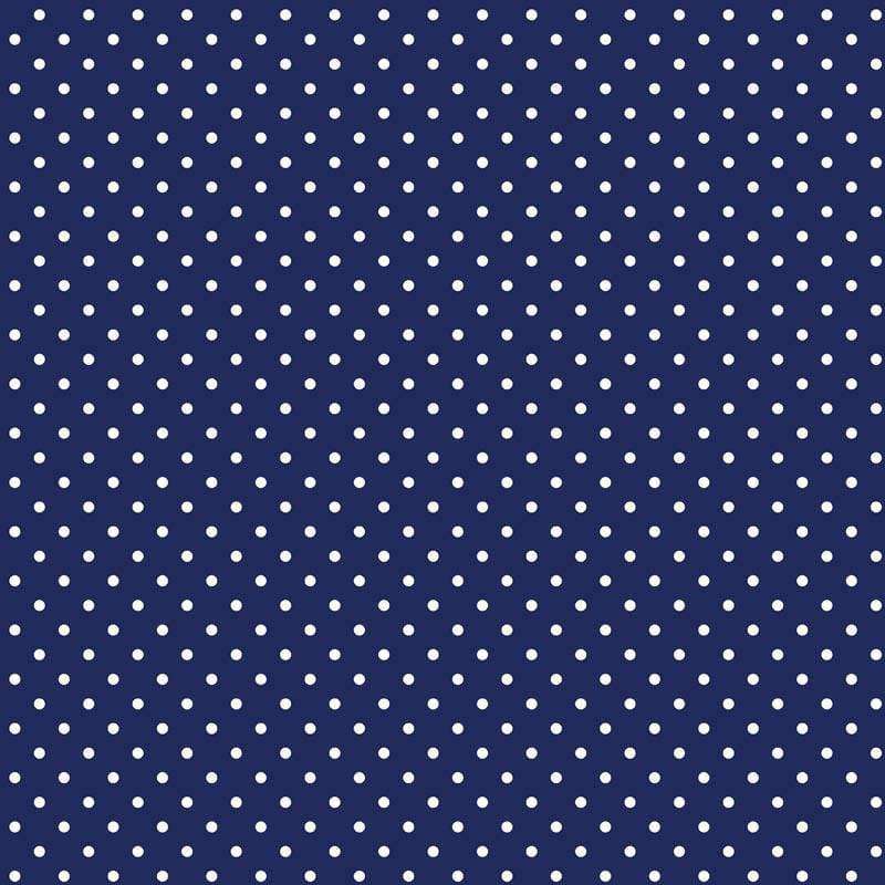 Dark blue background with white polka dots pattern