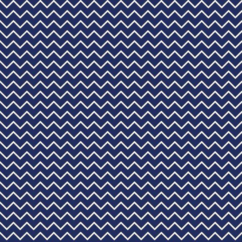 Continuous navy blue zigzag pattern on a lighter blue background