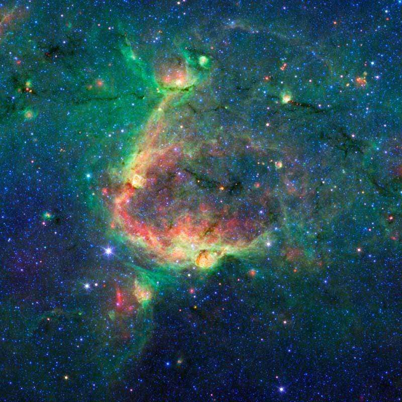 Colorful space nebula pattern