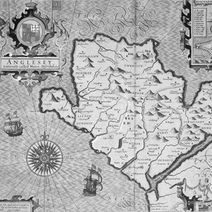 Old-fashioned map with ornamental elements