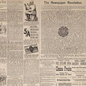 Old-fashioned newspaper clippings pattern
