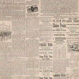 Old-fashioned newspaper clippings pattern