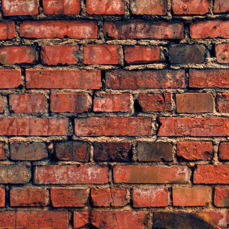 Close-up of a red brick wall texture