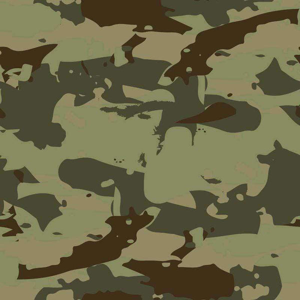 12x12 Permanent Patterned Vinyl - Camo Green