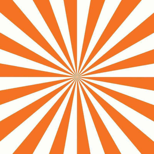 Orange and white radial stripe pattern