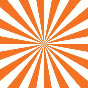 Orange and white radial stripe pattern