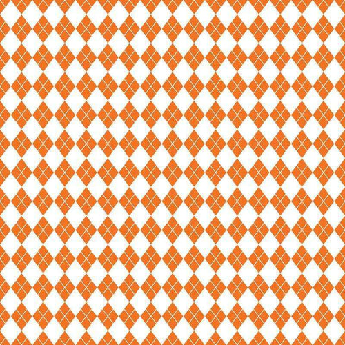 Orange and white argyle pattern