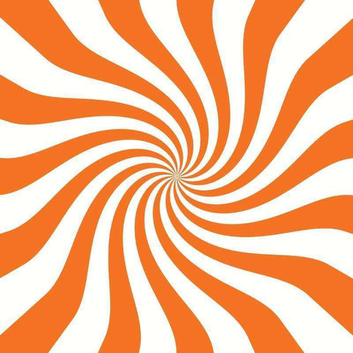 Abstract swirl pattern in orange and white