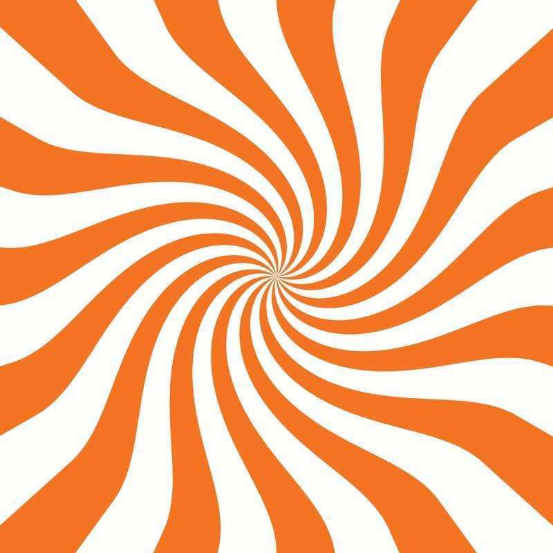 Abstract swirl pattern in orange and white