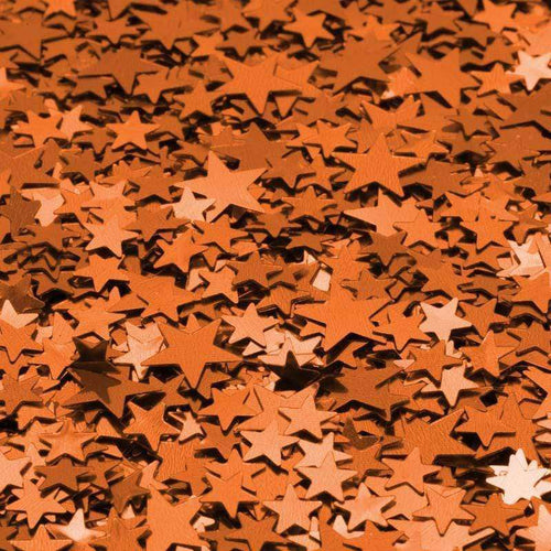 A plethora of copper-colored stars scattered across a surface