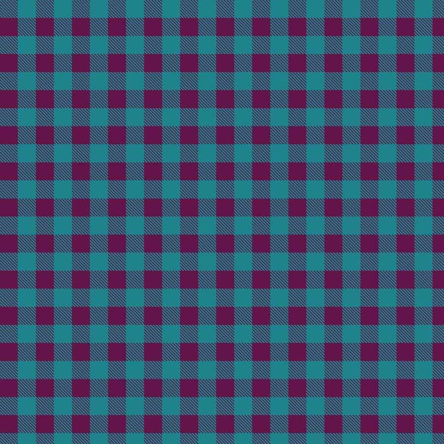 Teal and burgundy plaid pattern