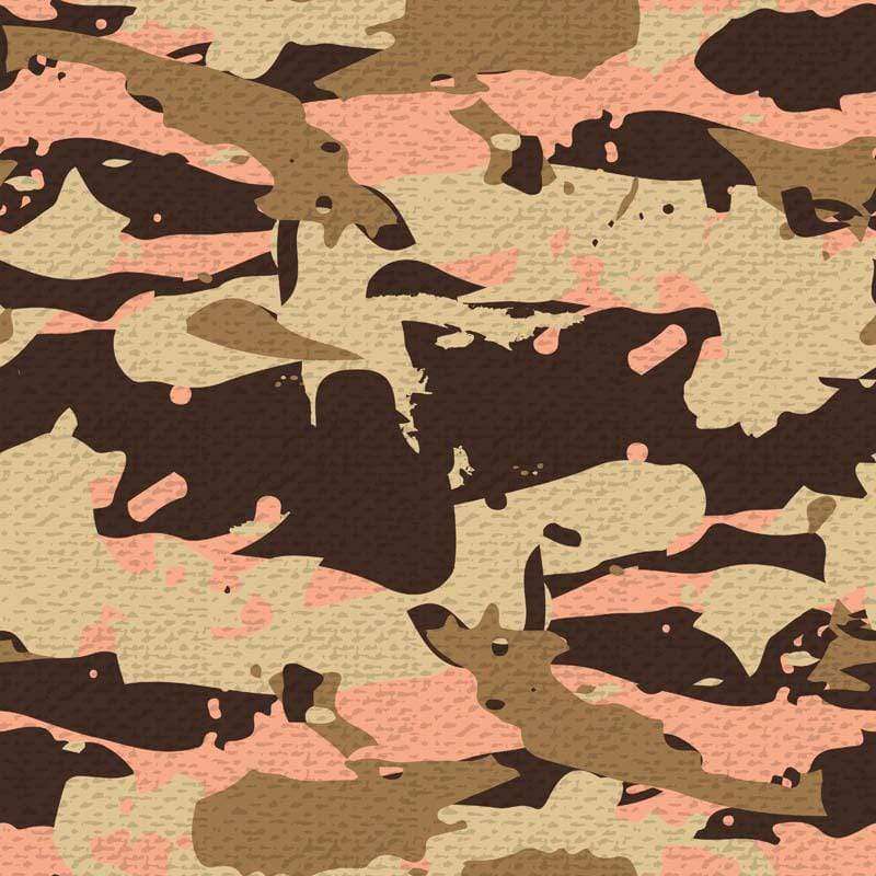 Camouflage-inspired pattern with abstract shapes