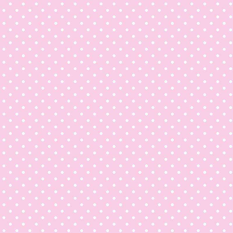 Soft pink background with small white polka dots