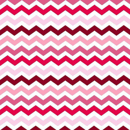 Vibrant zigzag chevron pattern in shades of pink and red