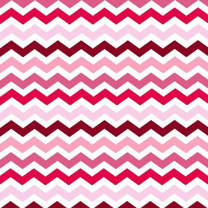 Vibrant zigzag chevron pattern in shades of pink and red