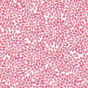 Pink teardrop-shaped petals scattered pattern