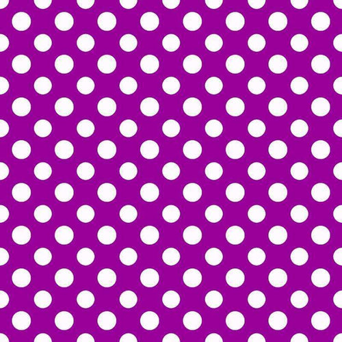 A seamless pattern of white dots on a purple background