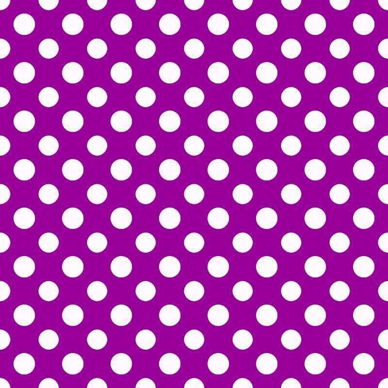 A seamless pattern of white dots on a purple background