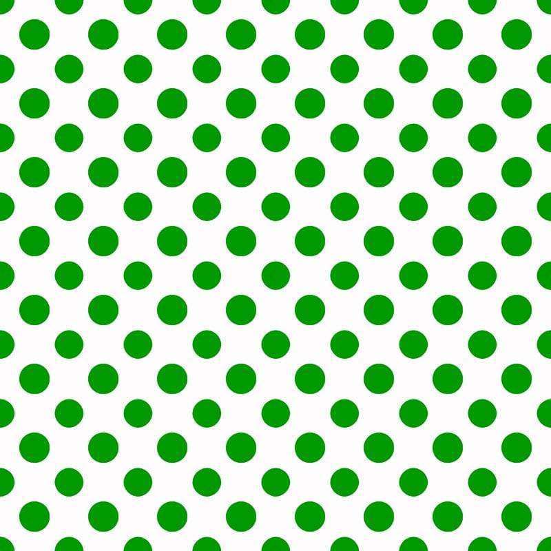 A pattern of evenly spaced green dots on a white background