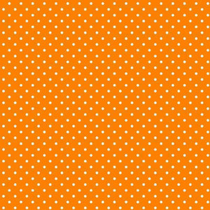Orange background with white polka dots pattern