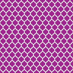 Purple quatrefoil tile pattern