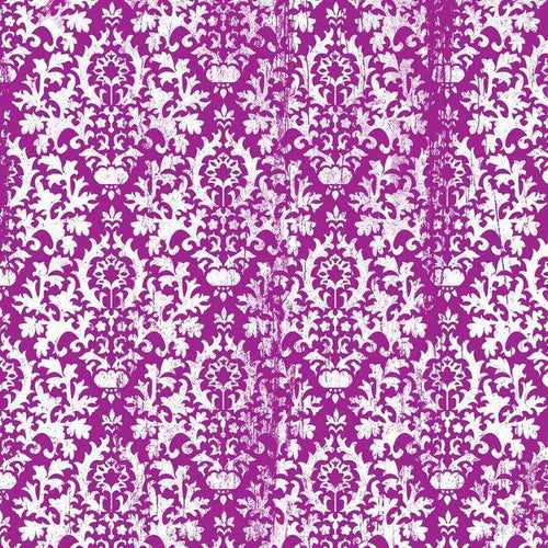 Purple and white damask pattern